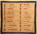 World War I souvenir cloth handkerchief at National Museum of Scotland. Edinburgh, Scotland.
