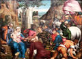 Adoration of the Kings painting by Jacopo Bassano at National Gallery of Scotland. Edinburgh, Scotland.