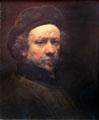Self-portrait (1657) by Rembrandt van Rijn at National Gallery of Scotland. Edinburgh, Scotland.