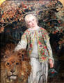 Una & the Lion painting by William Bell Scott at National Gallery of Scotland. Edinburgh, Scotland.