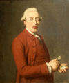 James Tassie, inventor of hard paste used to make replicas of cameos, portrait by David Allan at National Portrait Gallery of Scotland. Edinburgh, Scotland