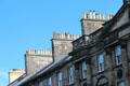 Chimney pots atop Georgian row on Charlotte Square. Edinburgh, Scotland.