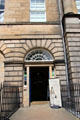 Front door of Georgian House run as museum by National Trust of Scotland. Edinburgh, Scotland.