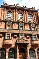 Former Parish Council offices in red sandstone. Glasgow, Scotland.