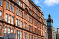 Former City Improvement Trust. Block & Glasgow's Tolbooth tower. Glasgow, Scotland.