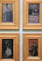 Painted panels by Beatrix Whistler, wife of James McNeill at Hunterian Art Gallery. Glasgow, Scotland.