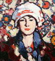 Le Voile Persan painting by John Duncan Fergusson of Scottish Colourists at Hunterian Art Gallery. Glasgow, Scotland.