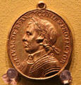 Death of Oliver Cromwell medal by Thomas Simon of France at Hunterian Art Gallery. Glasgow, Scotland.
