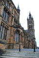 Gilbert Scott Building with tower atop Gilmorehill at University of Glasgow. Glasgow, Scotland