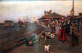 Stirling Station painting by William Kennedy of Glasgow Boys at Kelvingrove Art Gallery. Glasgow, Scotland.