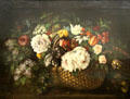 Basket of Flowers painting by Gustave Courbet at Kelvingrove Art Gallery. Glasgow, Scotland.