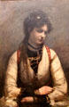 Mademoiselle de Foudras painting by Jean-Baptiste-Camile Corot at Kelvingrove Art Gallery. Glasgow, Scotland.
