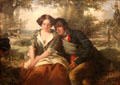Robert Burns & his lover Highland Mary Campbell painting by Thomas Faed at Kelvingrove Art Gallery. Glasgow, Scotland.