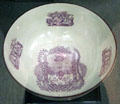 Masonic lodge Tarbolton ceramic punchbowl used by Robert Burns at Kelvingrove Art Gallery. Glasgow, Scotland.