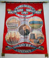 Trade union banner for United Society of Boilermakers, Shipbuilders & Structural Workers from Glasgow at Kelvingrove Art Gallery. Glasgow, Scotland.
