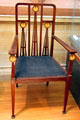 Mahogany armchair prob. by George Walton & Co. at Kelvingrove Art Gallery. Glasgow, Scotland.