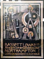 Advertising label for Bassett Lowke Ltd. by Charles Rennie Mackintosh at The Lighthouse. Glasgow, Scotland.