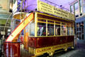 Glasgow Corporation Tramways horse-drawn open top car 543 at Riverside Museum. Glasgow, Scotland