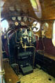 Cab of Caledonian Railway locomotive no. 123 by Neilson & Co. of Glasgow at Riverside Museum. Glasgow, Scotland.