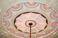 Detail of ceiling relief in colors specified by Robert Adam in round drawing room at Culzean Castle. Maybole, Scotland