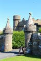 Pillared gateway to stables at Culzean Castle. Maybole, Scotland.