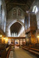 Choir section of Dunblane Cathedral looking back through rood screen. Dunblane, Scotland