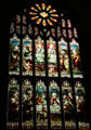 Last supper stained glass window in Dunfermline New Abbey Church. Dunfermline, Scotland.