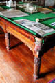 Detail of early 19thC billiard table in Large Library at Hopetoun House. Queensferry, Scotland