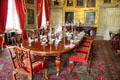 Mahogany dining table in State Dining Room at Hopetoun House. Queensferry, Scotland