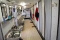 Crew sinks & showers on Royal Yacht Britannia. Edinburgh, Scotland.