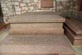 Tomb of Sir Walter Scott at Dryburgh Abbey. Scotland.