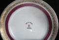 Dinner plate with Palmer crest at Manderston House. Duns, Scotland.