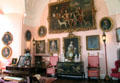 Paintings & furniture in great hall at Glamis Castle. Angus, Scotland.