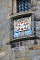 Arms of Marquis of Bute at gatehouse of Falkland Palace. Falkland, Scotland.