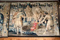 Tapestry of woman at well in Chapel Royal at Falkland Palace. Falkland, Scotland.