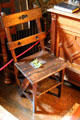 Antique library steps which fold into chair in Edwardian Library at Falkland Palace. Falkland, Scotland