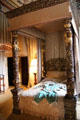 King's bedchamber with Golden Bed of Brahan at Falkland Palace. Falkland, Scotland.