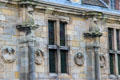 Exterior facade sculptures on Falkland Palace. Falkland, Scotland.