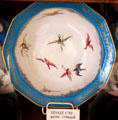 Sevres porcelain painted with birds by Micaud at Scone Palace. Perth, Scotland.