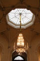 Skylight & chandelier in inner hall at Scone Palace. Perth, Scotland.