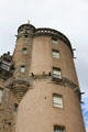 Round corner tower of Castle Fraser. Aberdeenshire, Scotland.