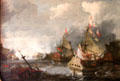 Spanish Armada painting by Peter Van de Velde at Fyvie Castle. Turriff, Scotland.
