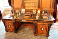 Marquetry desk in library at Haddo House. Methlick, Scotland