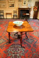 Drop-leaf table in gallery at Brodie Castle. Brodie, Scotland.