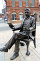 Arnold Bennett, locally born author. sculpture on Bethesda Street. Hanley, Stoke-on-Trent, England