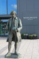 Josiah Wedgwood statue in front of Wedgwood factory. Barlaston, Stoke, England.