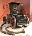 Fire hand pumper for factory of Josiah Wedgwood of Etruria at World of Wedgwood. Barlaston, Stoke, England.
