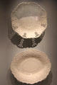 Salt-glazed stoneware press molded dishes at World of Wedgwood. Barlaston, Stoke, England.