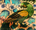 Parrot tile panel by William De Morgan in private collection. England.