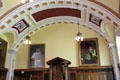 Royal portraits in Council Chamber at Belfast City Hall. Belfast, Northern Ireland.